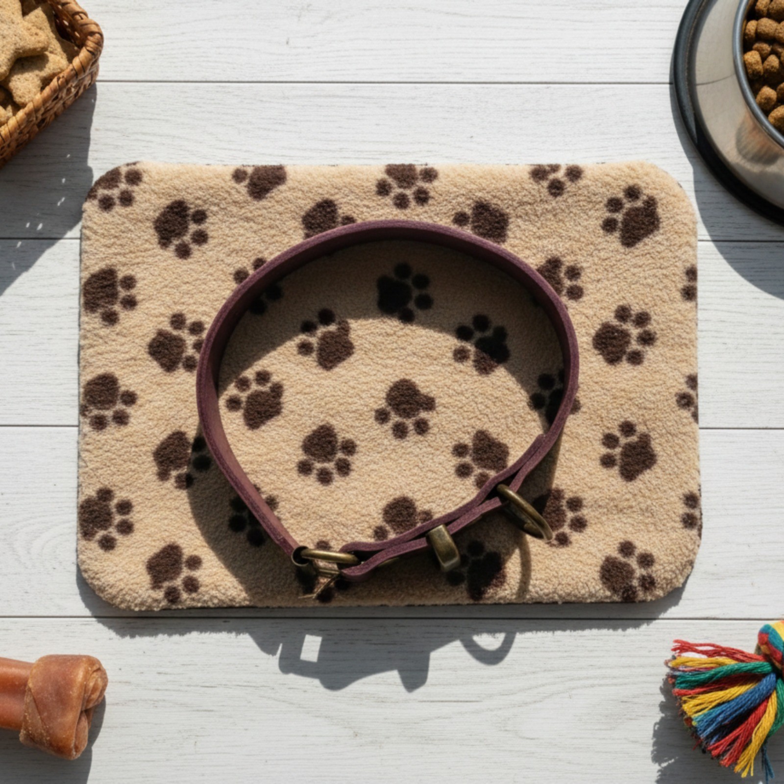 Collare Liscio in Cuoio Toscano per Cani